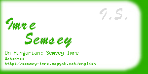 imre semsey business card